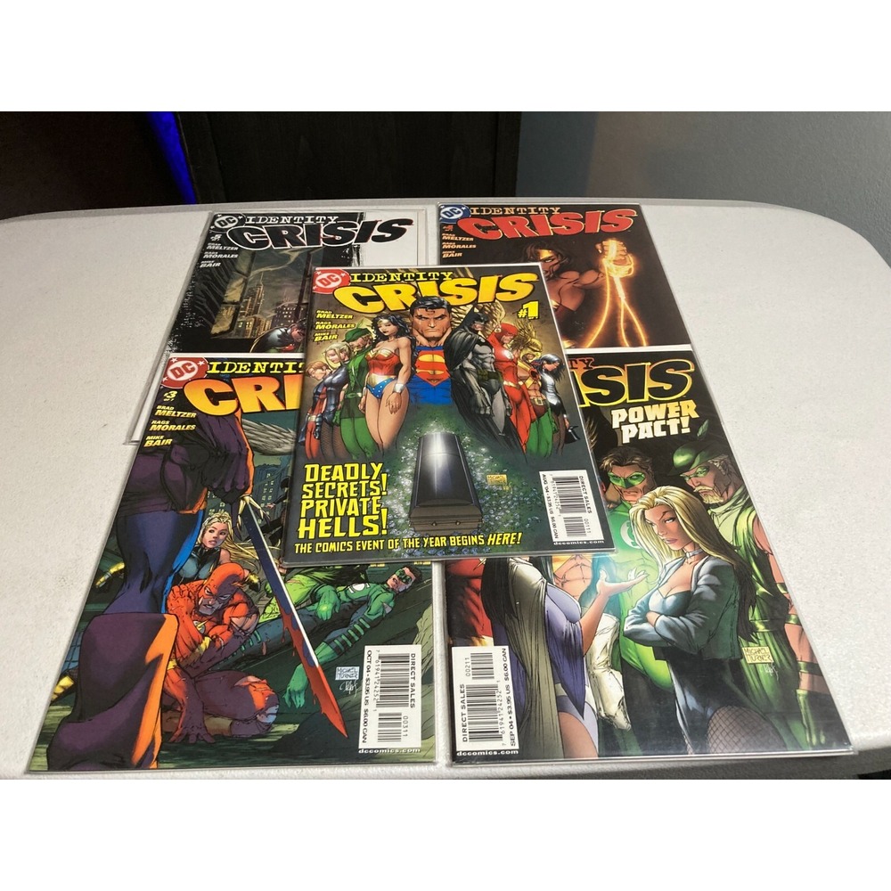 DC Comics Identity Crisis 1 thru 5 2004 Good Condition Bagged Boarded Vintage